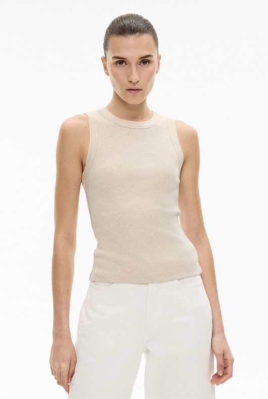 Crew Neck Rib Tank