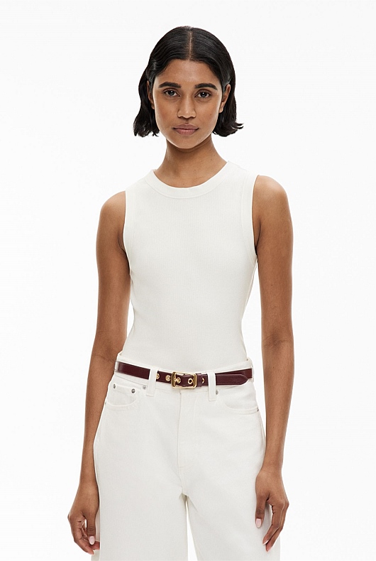 Crew Neck Rib Tank