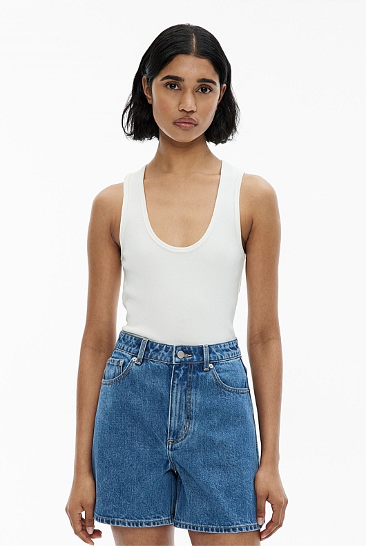 Scoop Rib Tank Top