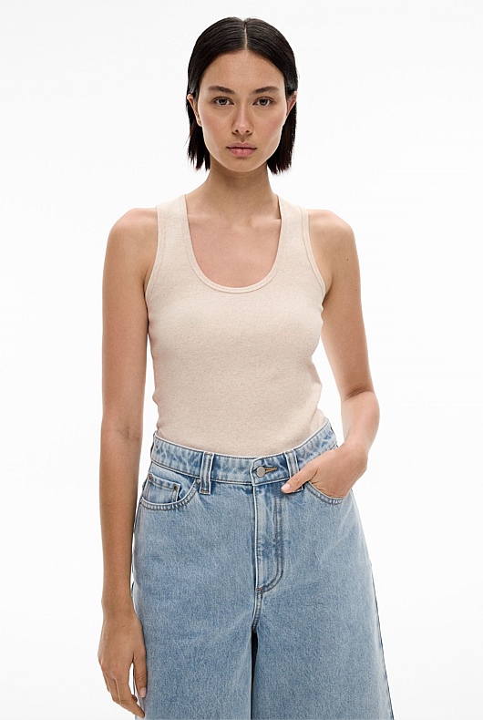 Scoop Rib Tank Top