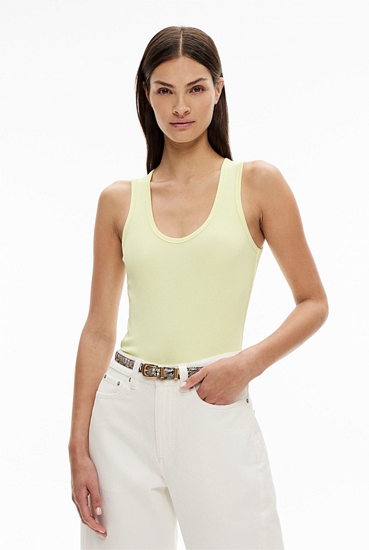 Scoop Rib Tank Top