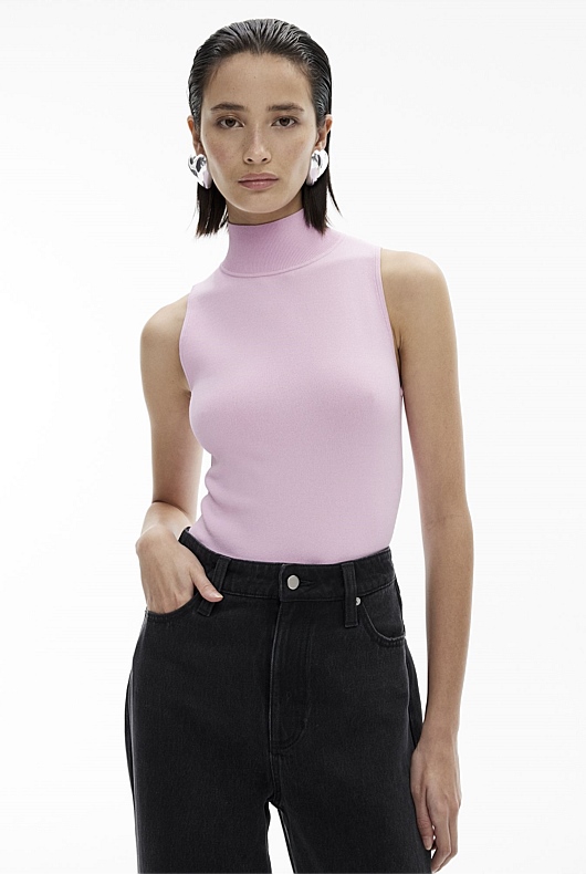 Hi Neck Knit Bodysuit