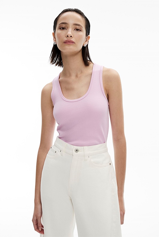 Scoop Rib Tank Top
