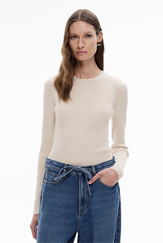 Crew Rib Long Sleeve Knit