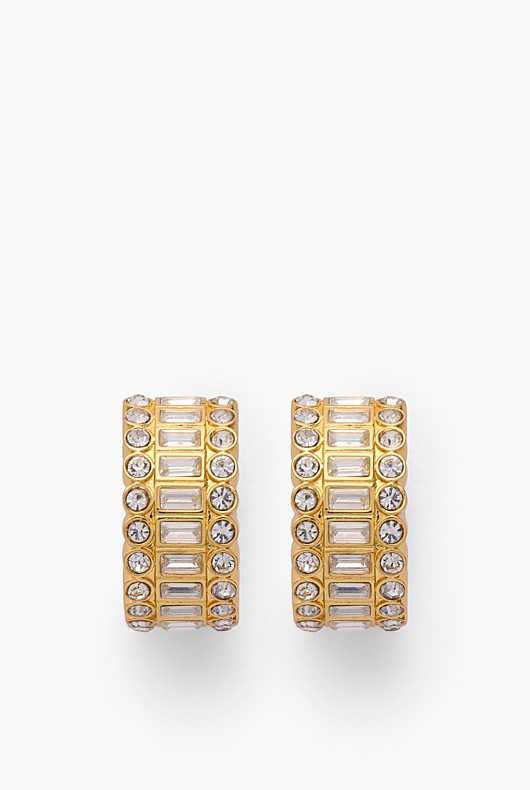 Lou Crystal Hoop Earrings