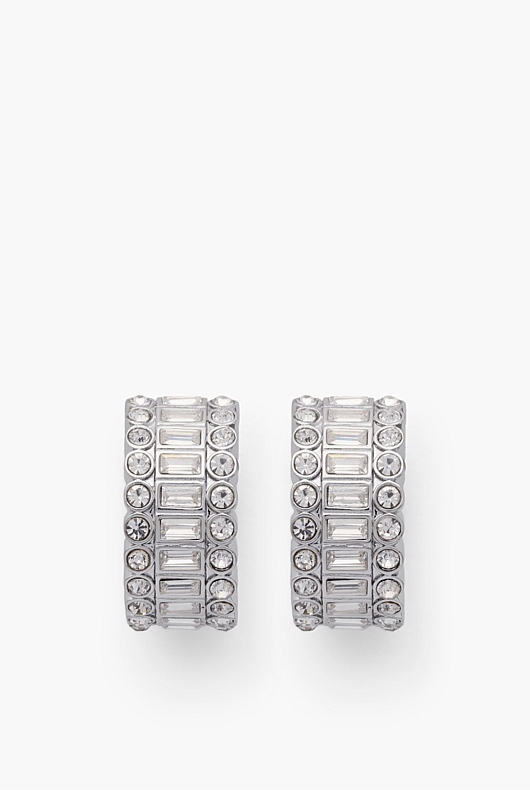 Lou Crystal Hoop Earrings