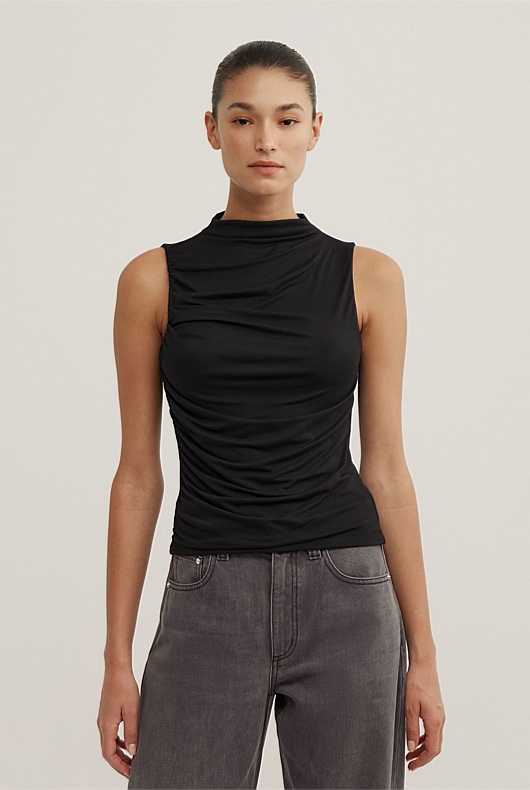 Gathered Jersey Top