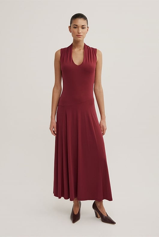 Scoop Neck Jersey Dress