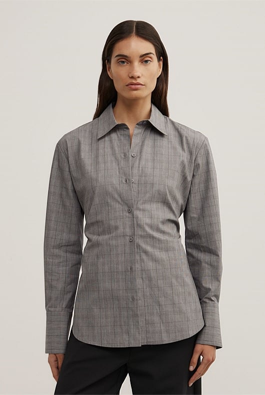 Check Tie Shirt