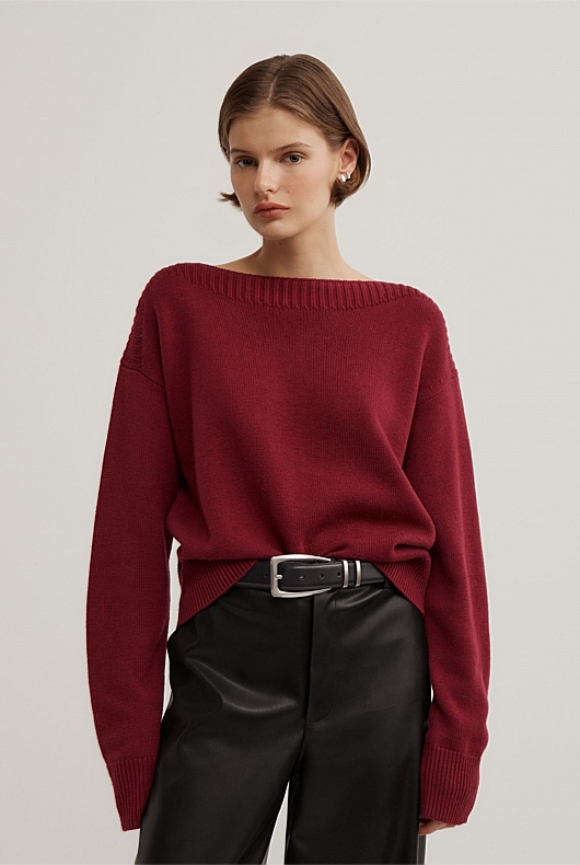 Boat Neck Knit
