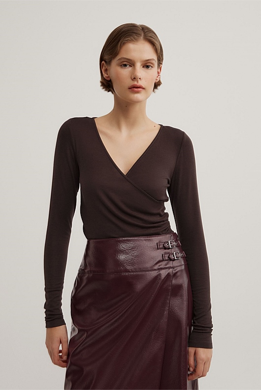 Wrap Jersey Top Wrap Jersey Top
