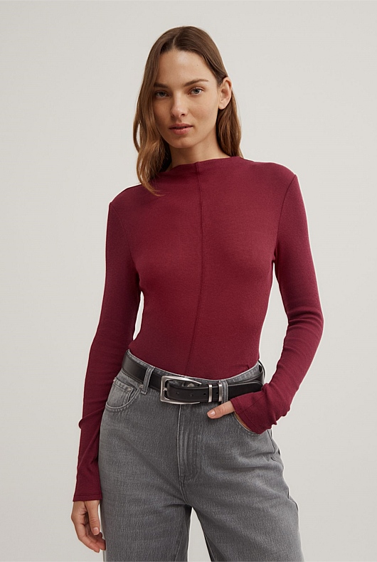 High Neck Long Sleeve Top High Neck Long Sleeve Top