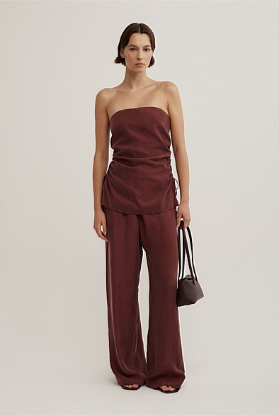 Rhubarb Pull On Cupro Pants - Women's Dress Pants | Witchery