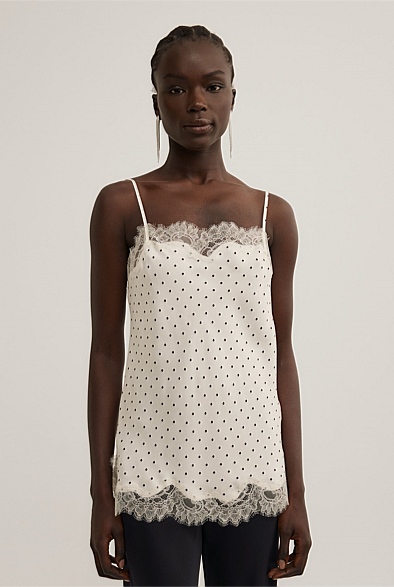 トップス 3D embroidery dot camisole トップス