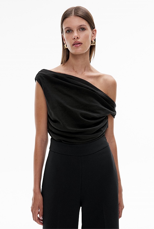 black evening tops