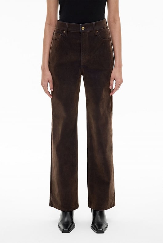 Flocked Denim Jeans