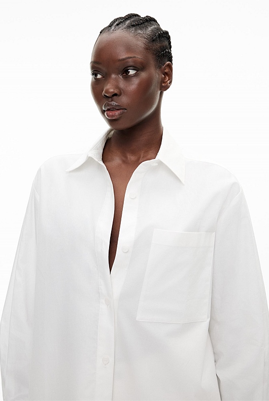 Fresh White Cotton Oxford Shirt - Women's Cotton Shirts | Witchery