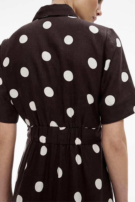 Espresso Spot Spot Eyelet Dress - Women's A Line Dresses | Witchery Espresso Spot Spot Eyelet Dress - Women's A Line Dresses | Witchery