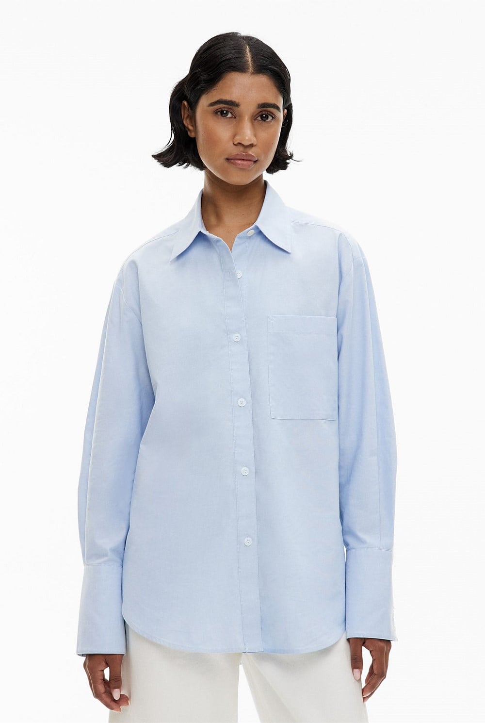 Chambray Cotton Oxford Shirt - Women's Cotton Shirts | Witchery