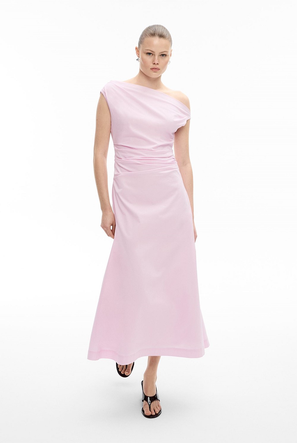 Candy Pink Asymmetric Shoulder Dress - Women's Maxi Dresses | Witchery Candy Pink Asymmetric Shoulder Dress - Women's Maxi Dresses | Witchery