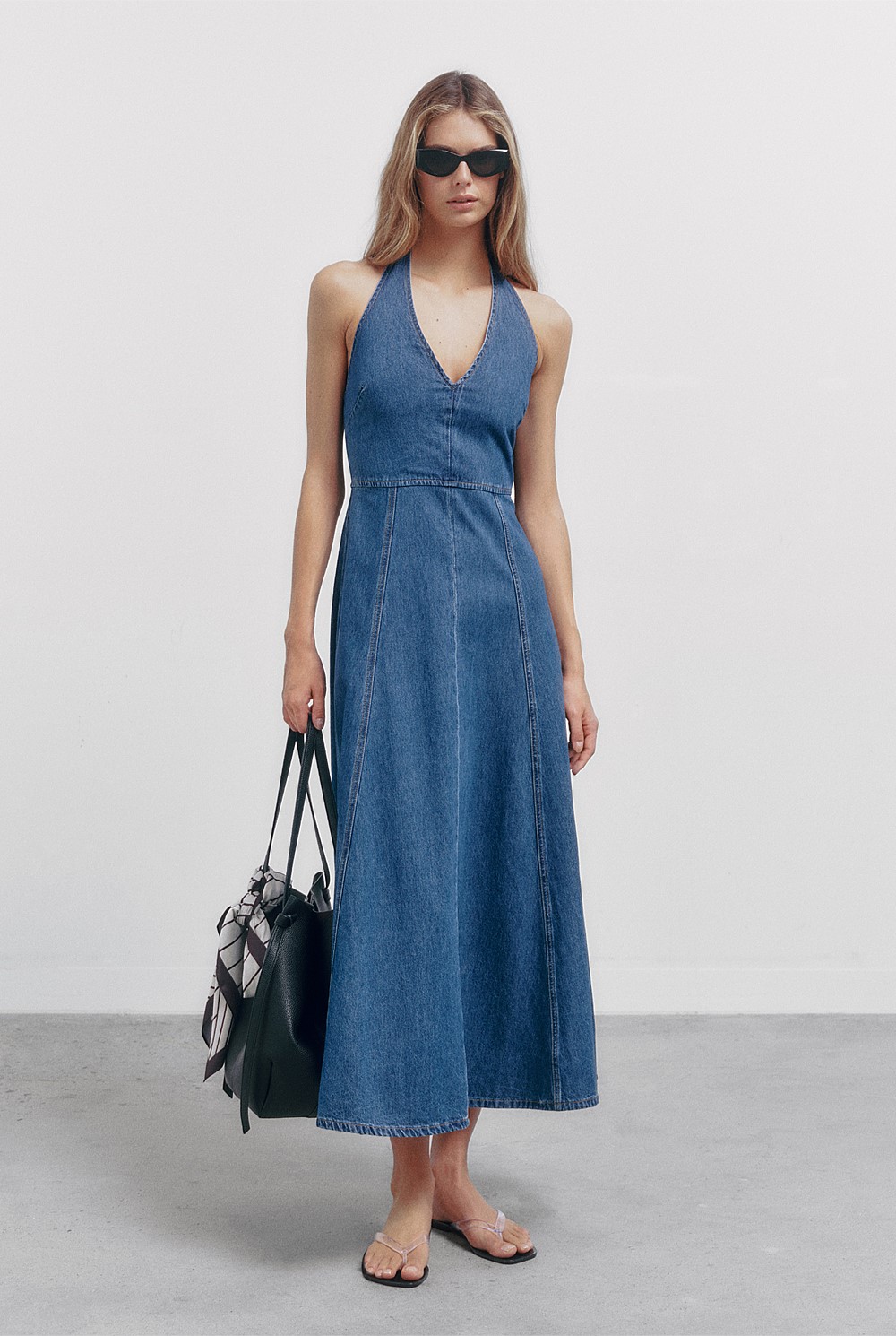 slim fit dress slacks Ava Presley Ruffle Halter HoCo Dress 47109