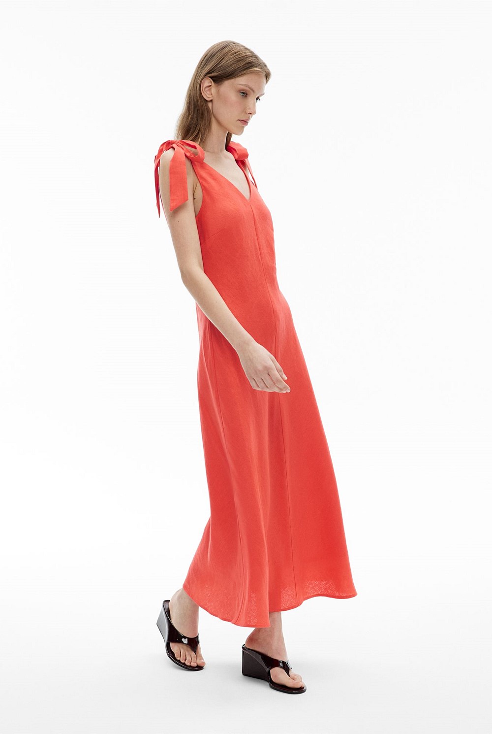 wrap a line dress Women's Empire Line With Cuff Satin Wrap Dress Black XL main image 0