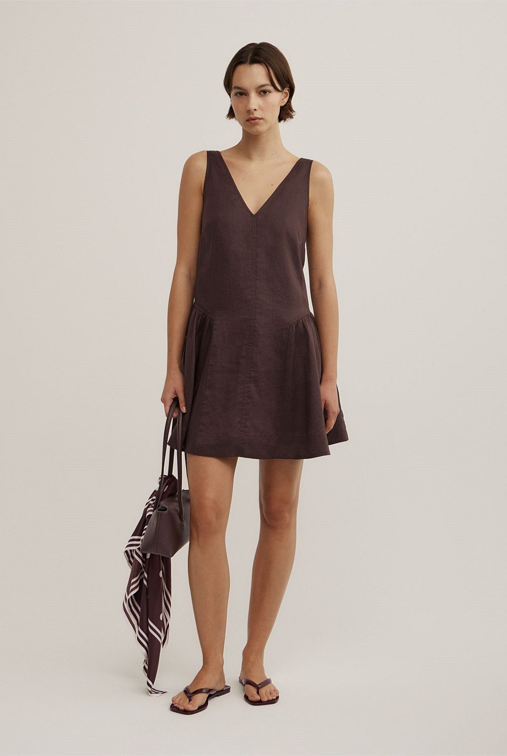 Espresso Mini Gather Panel Dress - Women's Casual Dresses | Witchery