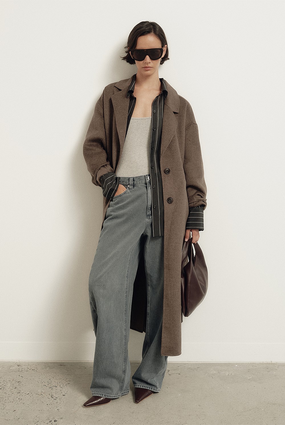 ジャケット・アウター griffin Re-Engineered Cocoon Coat Griffin | Reversible Sleeping Bag Coat Snow Camo / Black | Concrete