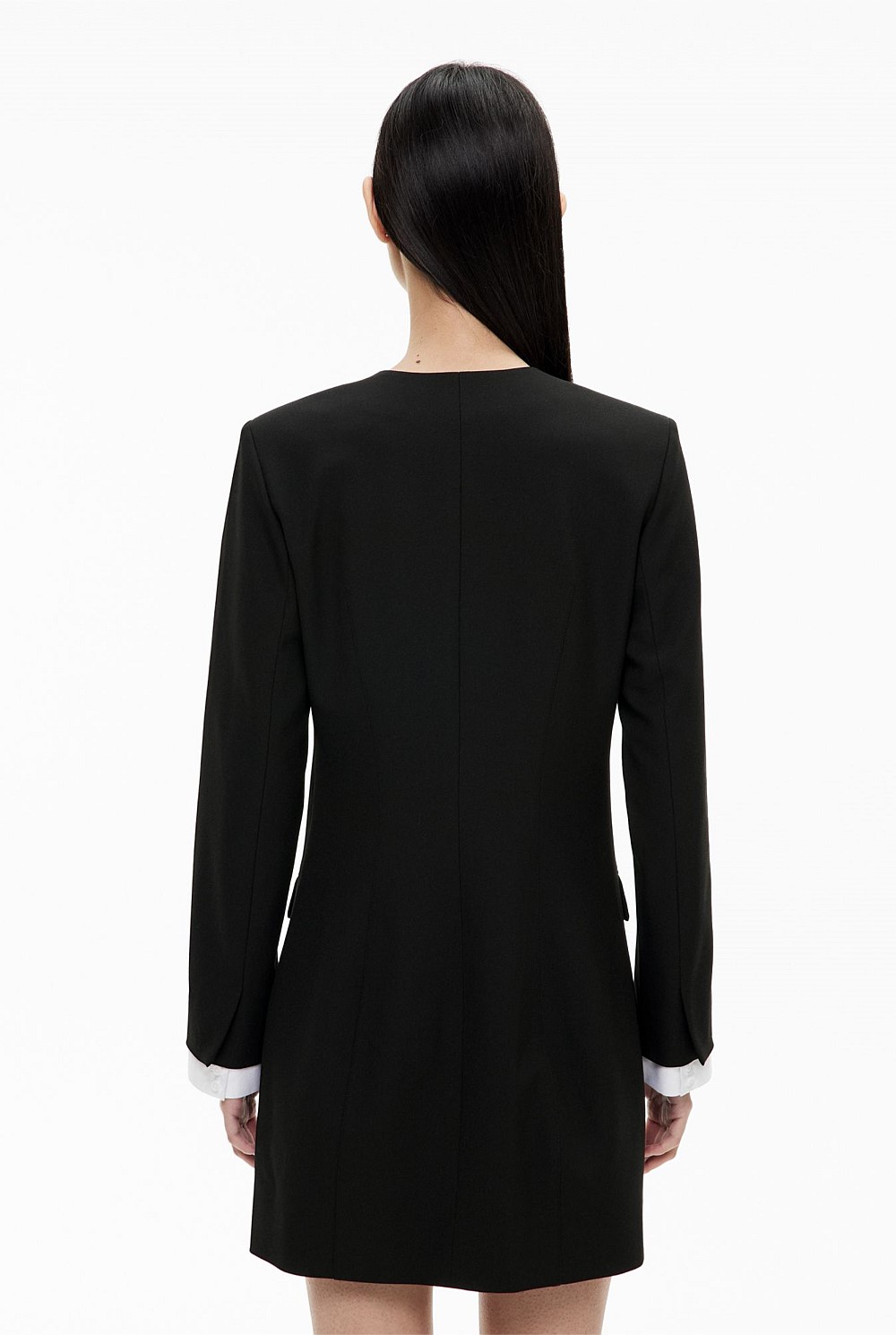 Black Button Detail Dress - Women's Long Sleeve Dresses | Witchery Black Button Detail Dress - Women's Long Sleeve Dresses | Witchery