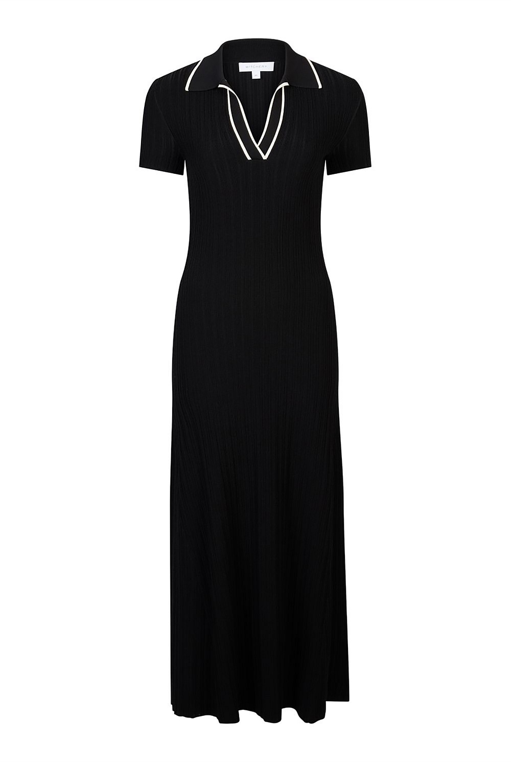 Black Polo Rib Knit Dress - Women's Casual Dresses | Witchery Black Polo Rib Knit Dress - Women's Casual Dresses | Witchery