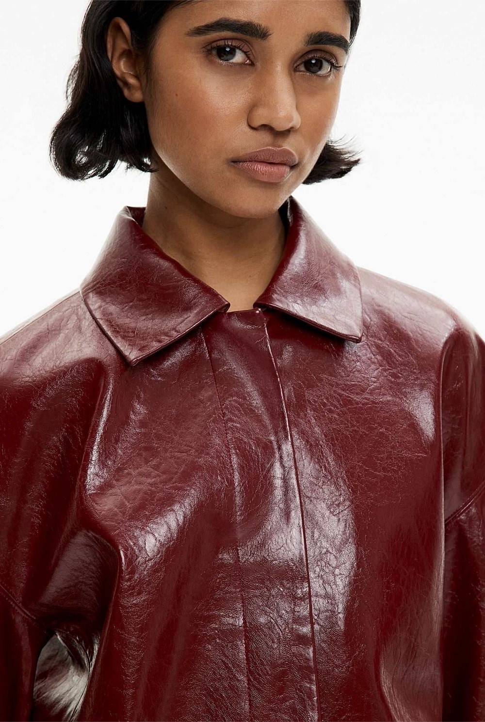 Bordeaux Tailored Crop Jacket - Women's Jackets | Witchery