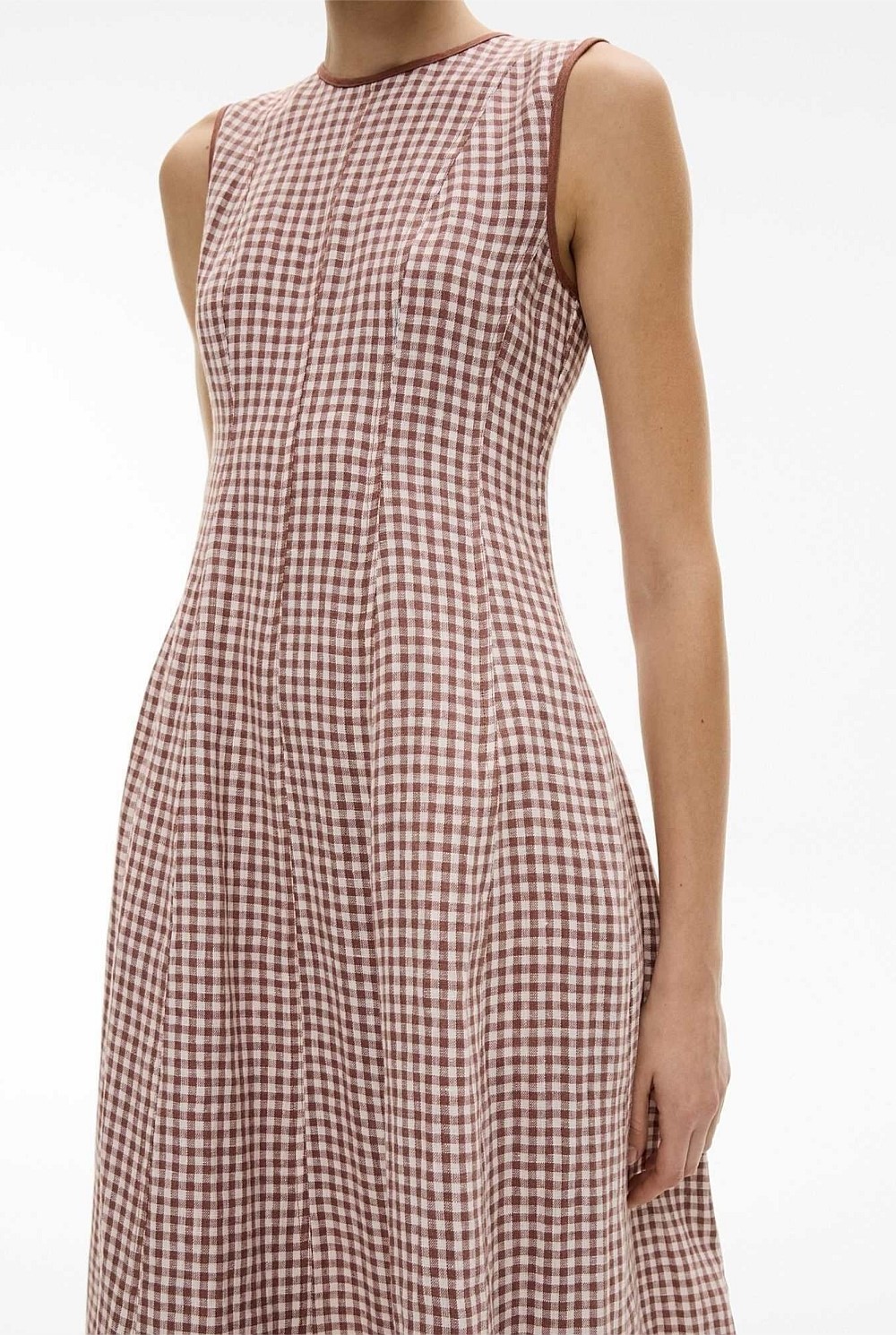 Maple Gingham Linen Seam Dress - Women's Casual Dresses | Witchery