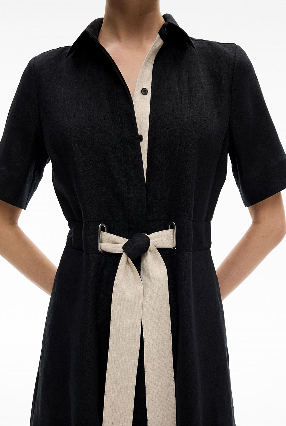 linen box dress Sunshade Dress (2101) – Yuvita Linens main image 1