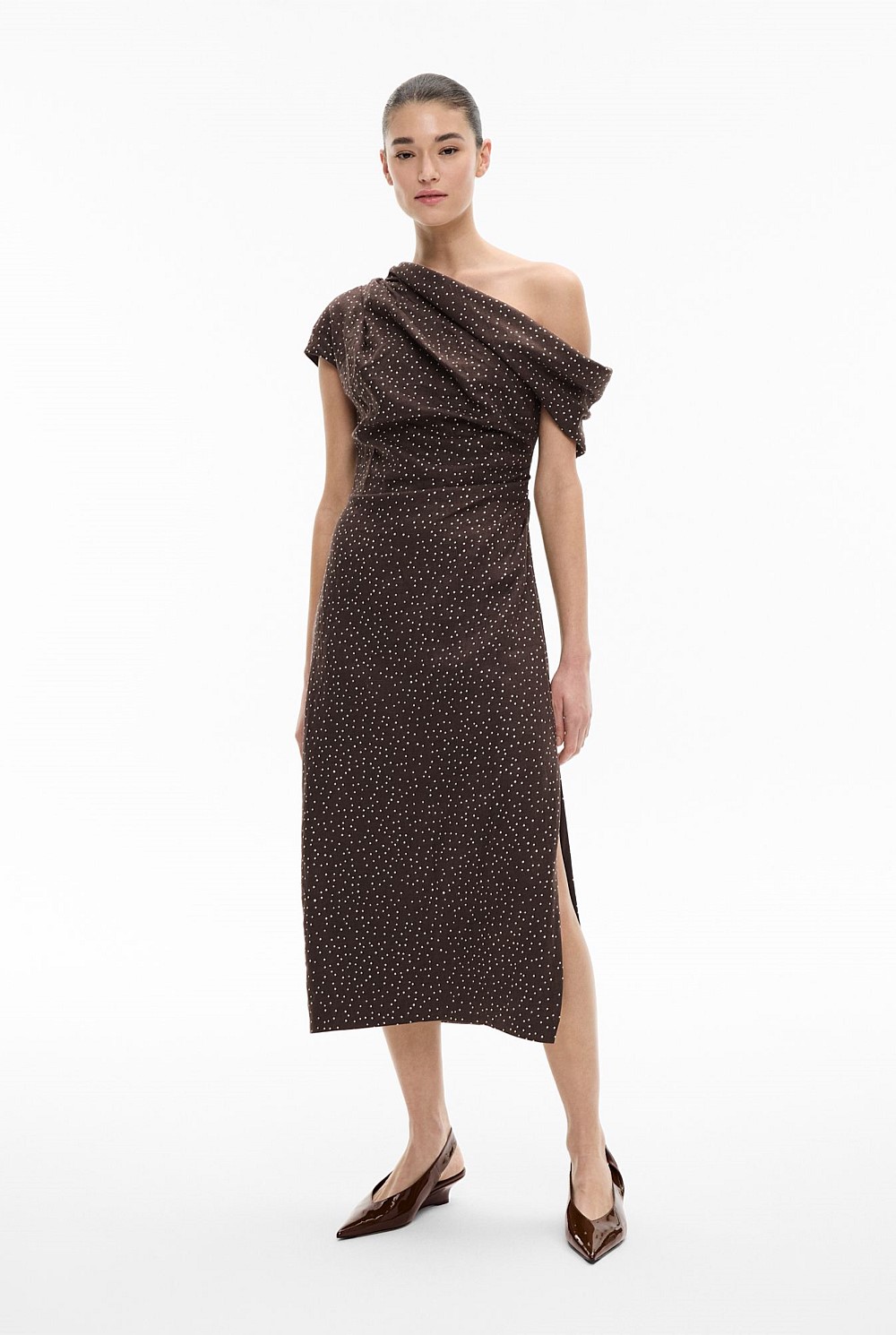 flutter sleeve smocked midi dress Brulé Flutter Sleeve Smocked Body Midi Dress