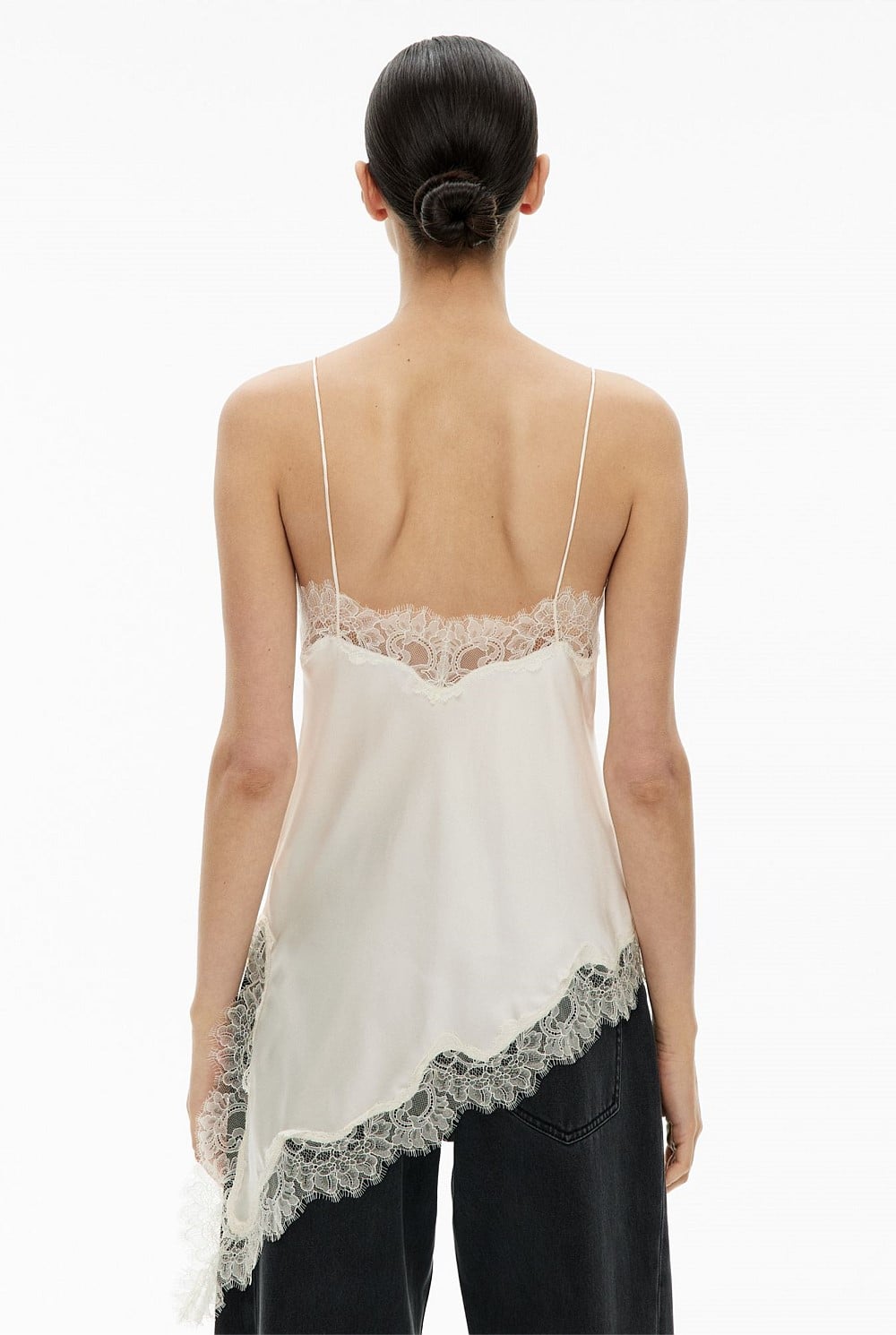 Chalk Asymmetrical Lace Camisole - Women's Camisoles | Witchery