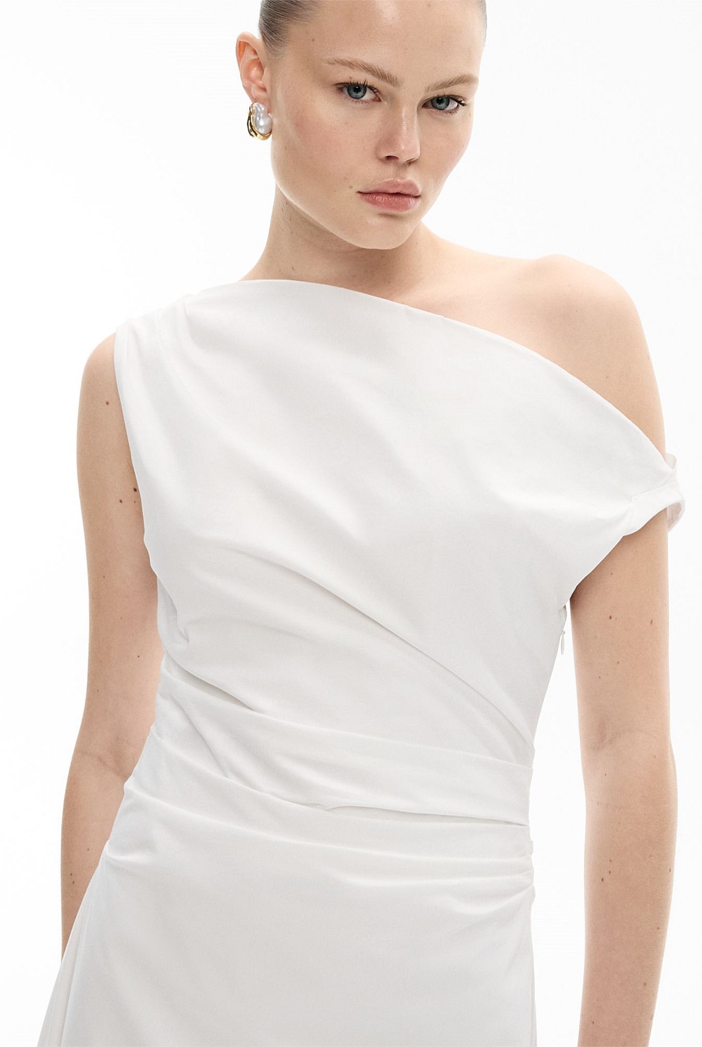 asymmetrical dress trend Scoop Neck Asymmetric Maxi Dress main image 1