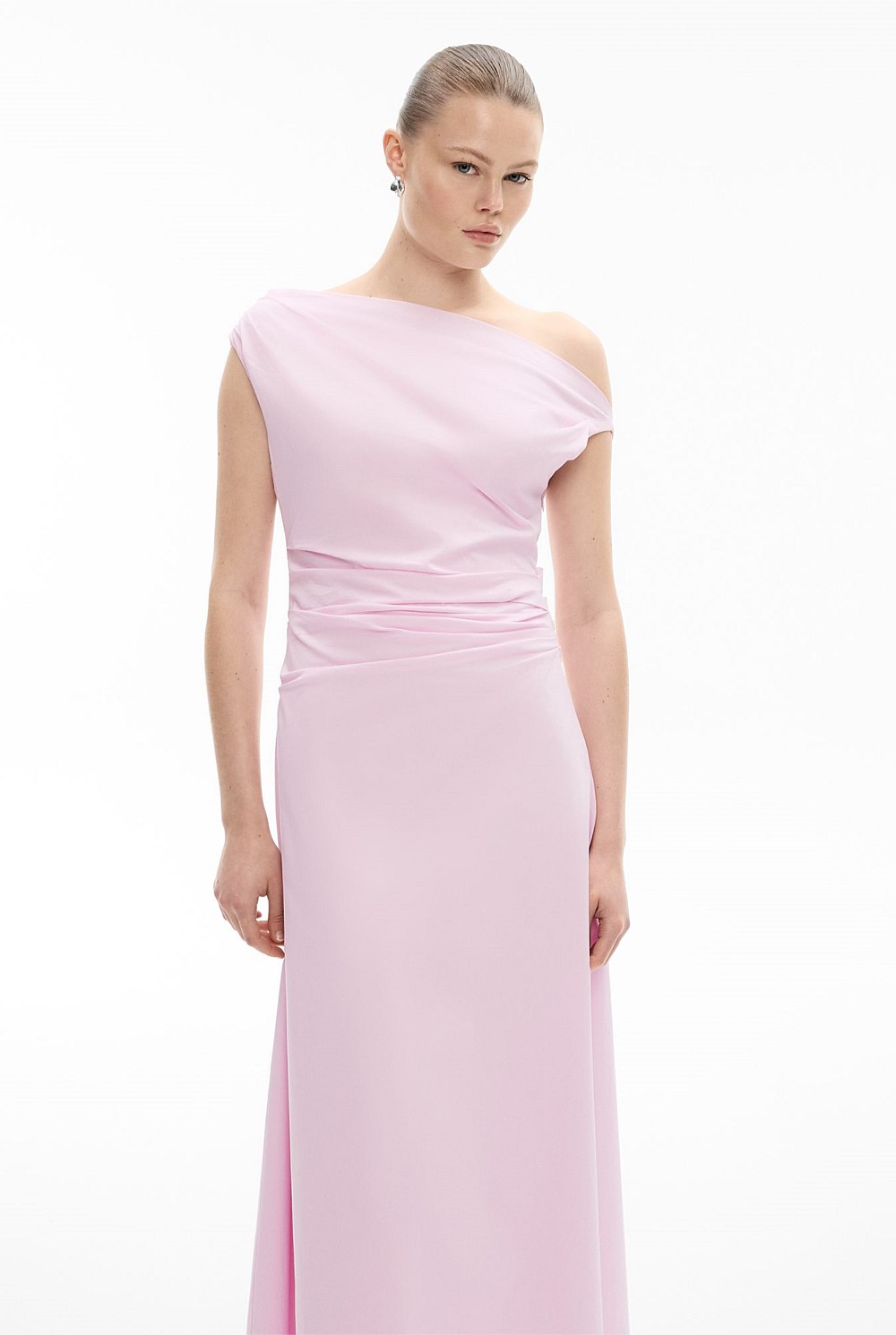Candy Pink Asymmetric Shoulder Dress - Women's Maxi Dresses | Witchery Candy Pink Asymmetric Shoulder Dress - Women's Maxi Dresses | Witchery