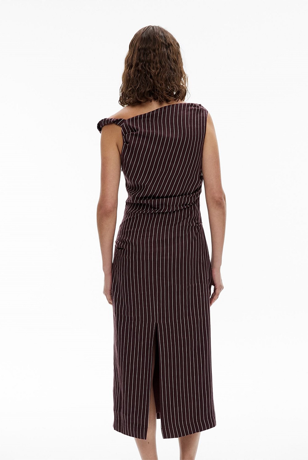 corvia asymmetric dress Asymmetric chiffon lamé draped dress with embroidered waist buckle and