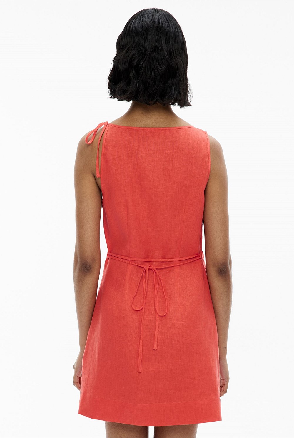 sachin and babi light blue dress Watermelon Tie Shoulder Mini Dress - Women's Red Dresses