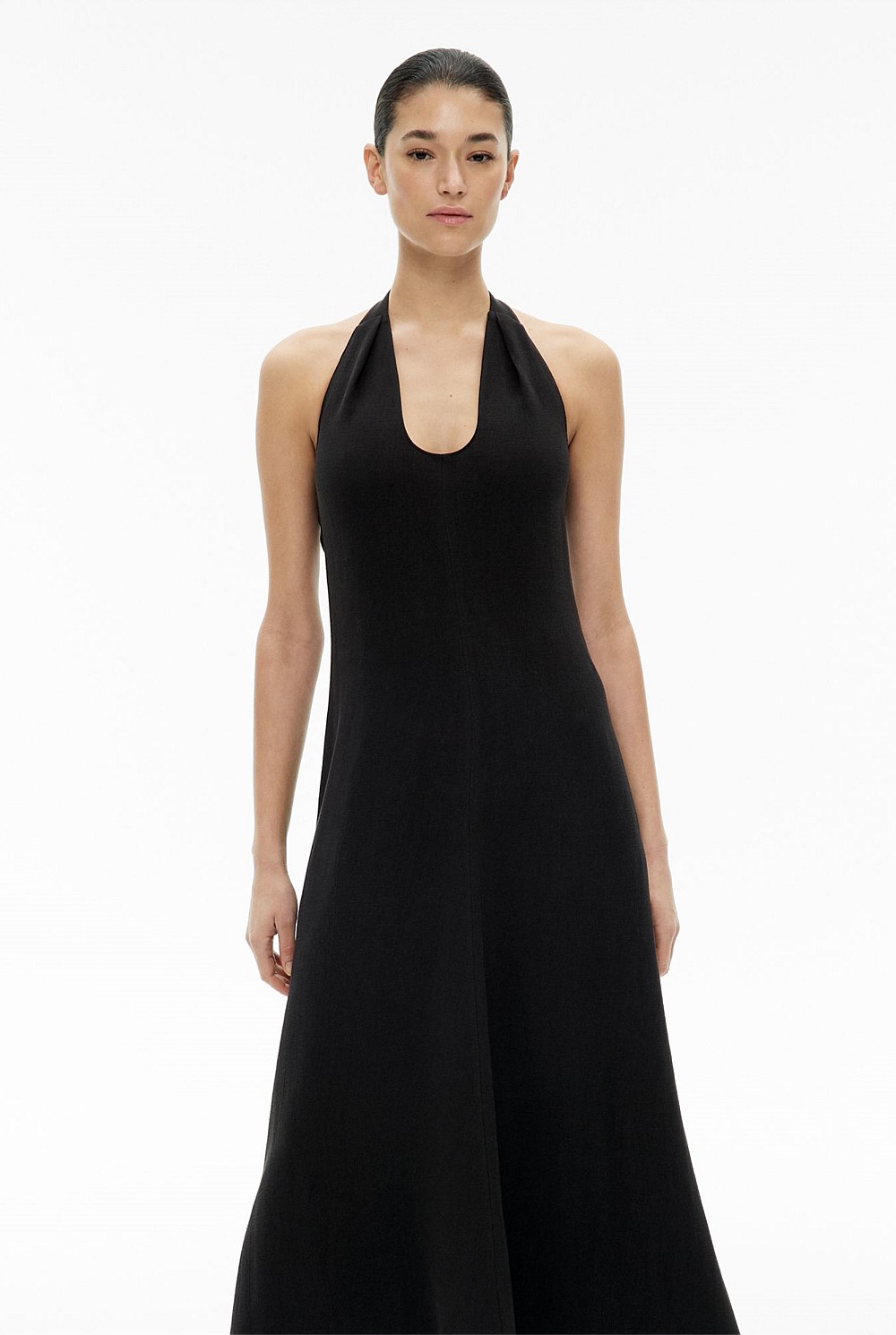 sleeveless black jersey dress The Sloane Dress in Black Jersey