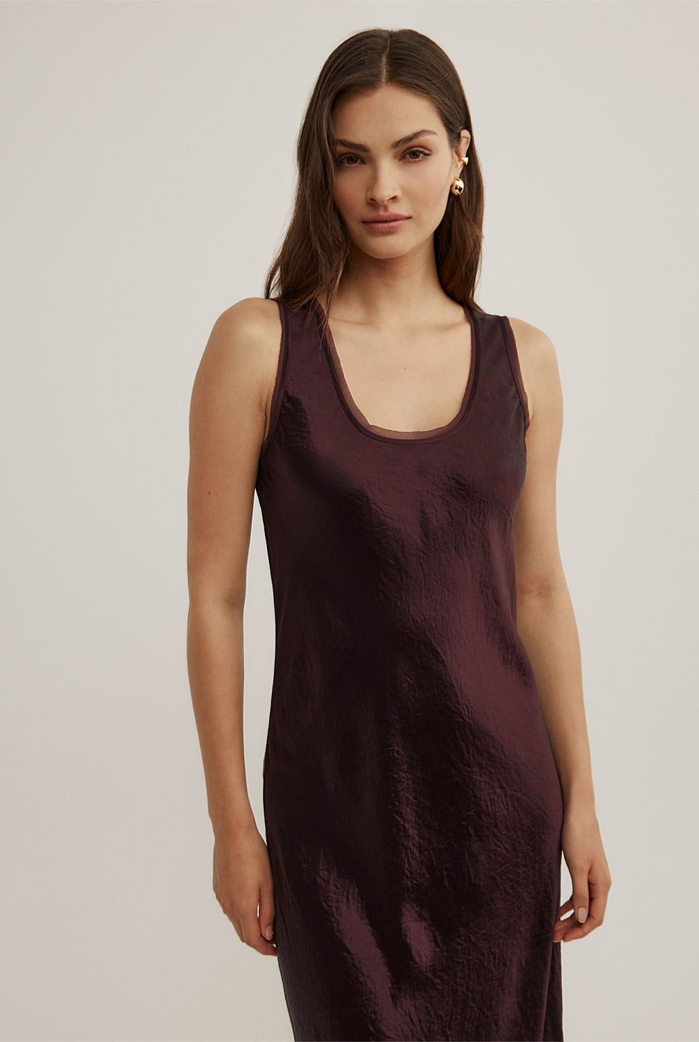 Plum Scoop Neck Slip Dress - Women's Christmas Party Dresses | Witchery Plum Scoop Neck Slip Dress - Women's Christmas Party Dresses | Witchery