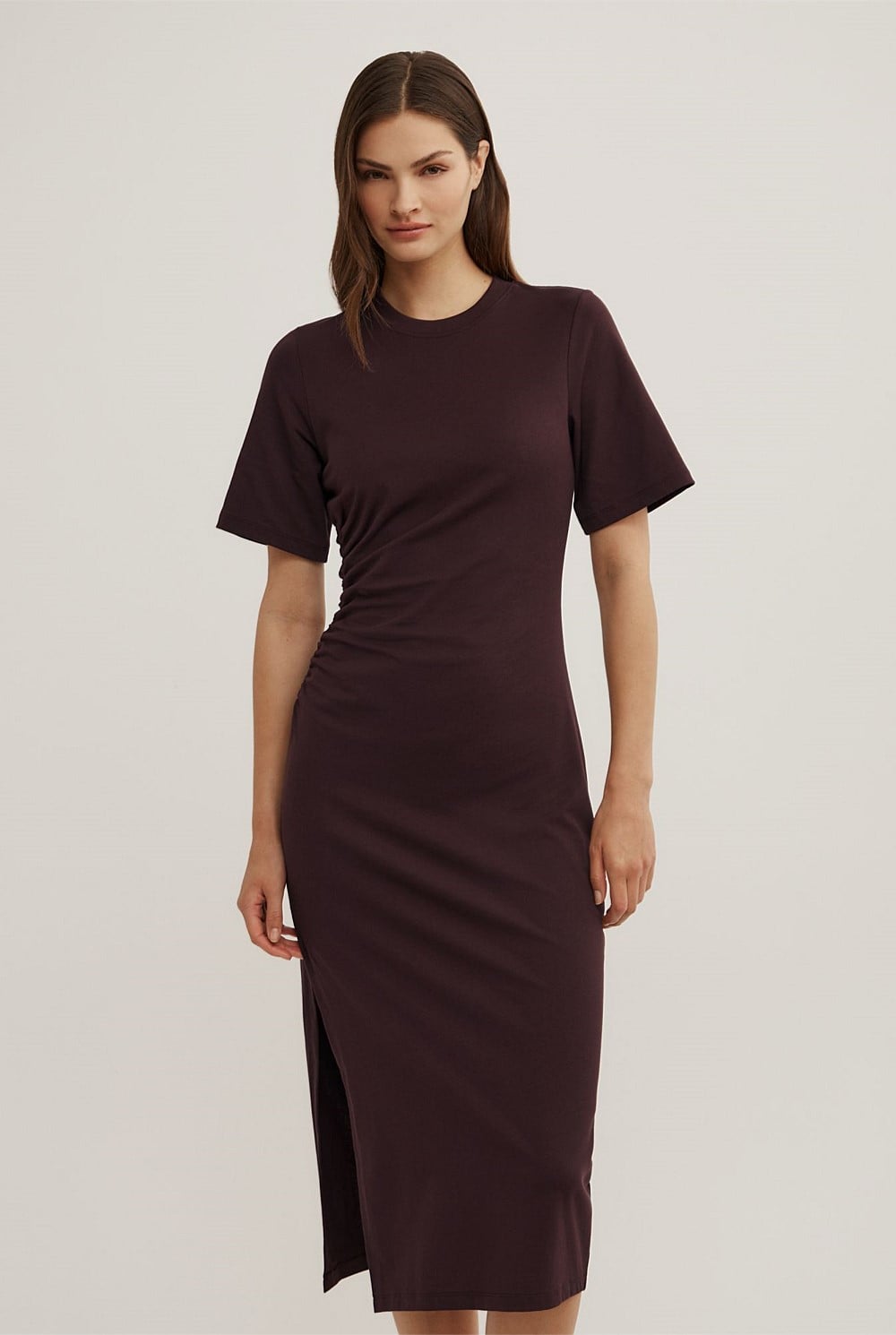 white midi shirt dress Savannah Midi Shirt Dress main image 1
